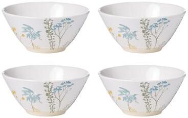 Lenox Wildflower Dinnerware Bowls, Set of 4, White