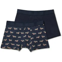 Tchibo - 2 Slipboxer - Herren - Gr. S/4 - dunkelblau/print