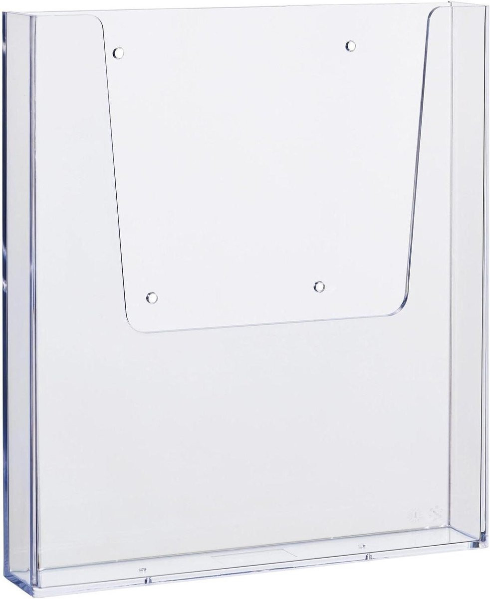 Transparante Wandbrochurehouder voor DIN A4 Folder Display