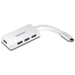 Trendnet TUC-H4E Schnittstellen-Hub USB 3.2 Gen 1 (3.1 Gen 1) Type-C 5000 Mbit/s Weiß