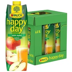 happy day Fruchtsaftgetränk »Apfelsaft« 6x 1 l