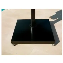 Prostor Schirmsockel aus Stahl 80x80x12cm inkl. Standrohr und Abdeckung
