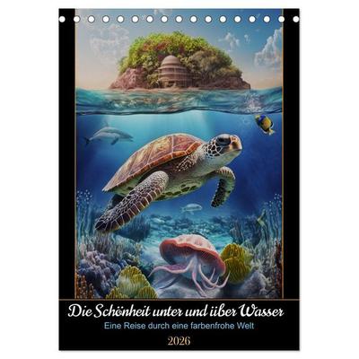 Die Schönheit unter und über Wasser (Tischkalender 2026 DIN A5 hoch), CALVENDO Monatskalender