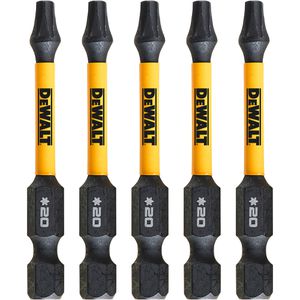 DeWalt Bitset Extreme Flextorq, DT7395T-QZ, 5 Stück, 50 mm, Torx T20
