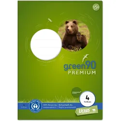 Heft - LIN3R, A4, 16 Blatt, 90 g/qm, 21 Doppellinien mit Rand