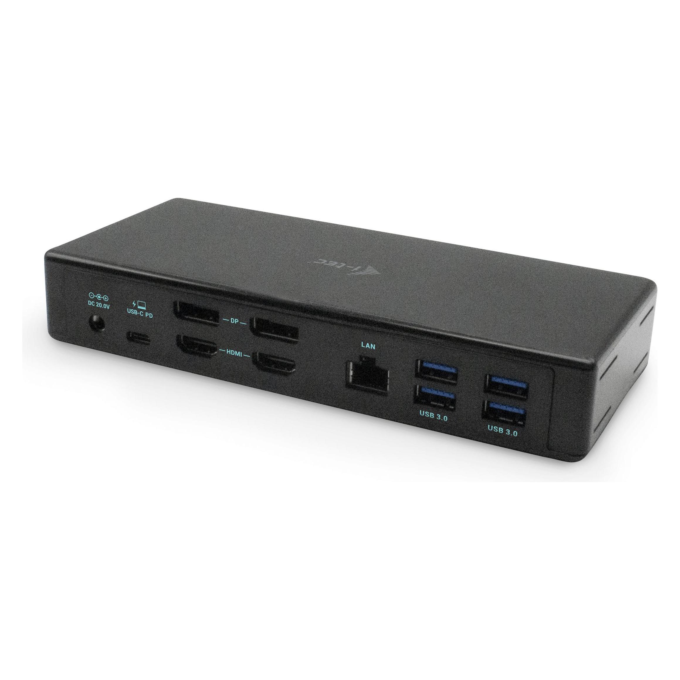 i-tec USB-C Quattro Display Docking Station mit Power Delivery 85 W (USB-C, 7 Ports) (C31QUATTRODOCKPDIT)