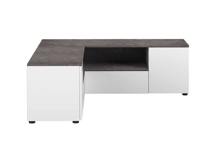 TV-Möbel Meduris betongrau/weiss Holzwerkstoff B 130 cm