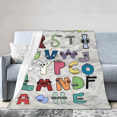 Uplift Picks Alphabet Lore Flannel Throw Blanket Soft Lightweight Cartoon Sofa Blanket 18 150x125 Cm (50x60 Inch)