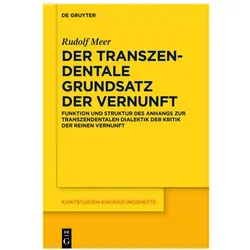 Der transzendentale Grundsatz der Vernunft, Fachbücher von Rudolf Meer
