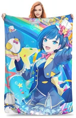 Shop Station Project Sekai Yoisaki Kanade Anime Throw Blanket Super Soft Flannel Blanket For Bed, Sofa & Travel g 30x40in