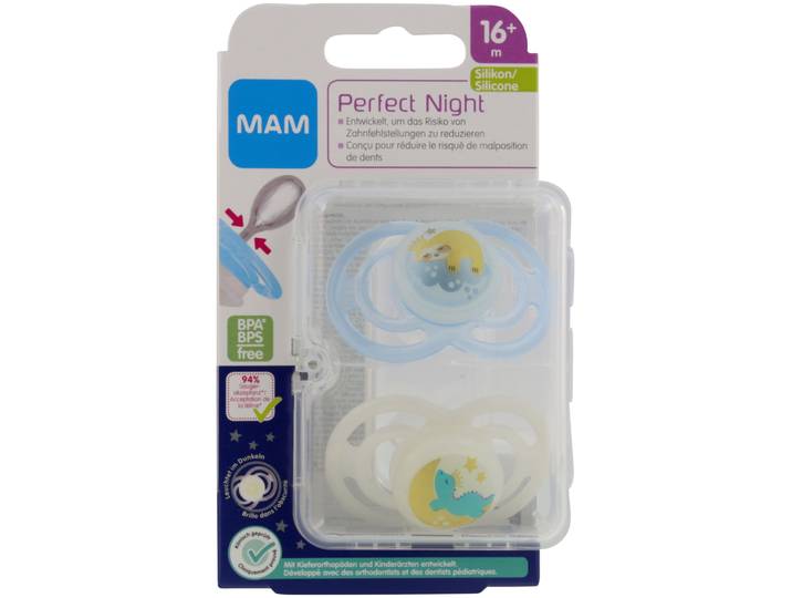 MAM Nuggi Perfect Night Silikon 16-36m 2 Stück