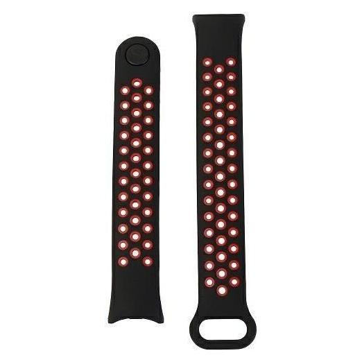 Beline pasek Mi Band 8 design czarno-czerwony /black-red (Kunststoff, Silikon) (5905359818595)