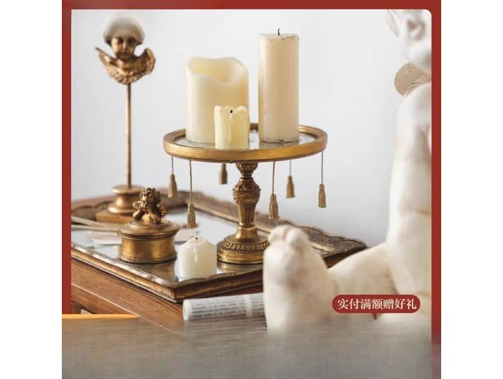 Plateau de style rétro, plateau de style cour, plateau aromatique, ornement de plateau nordique, accessoires de photographie légers, luxueux, littéraires et nostalgiques