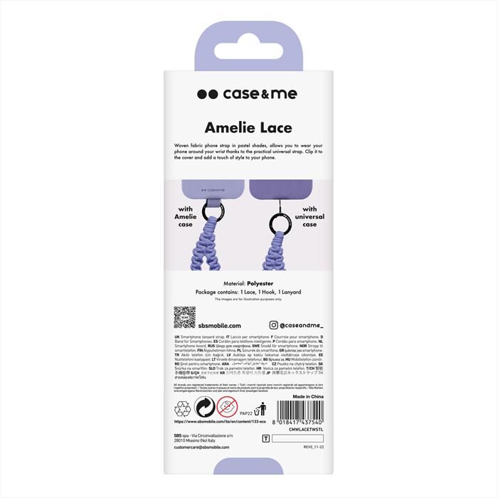CASEME Laccetto Da Polso Cmwlacetwstl-lavanda