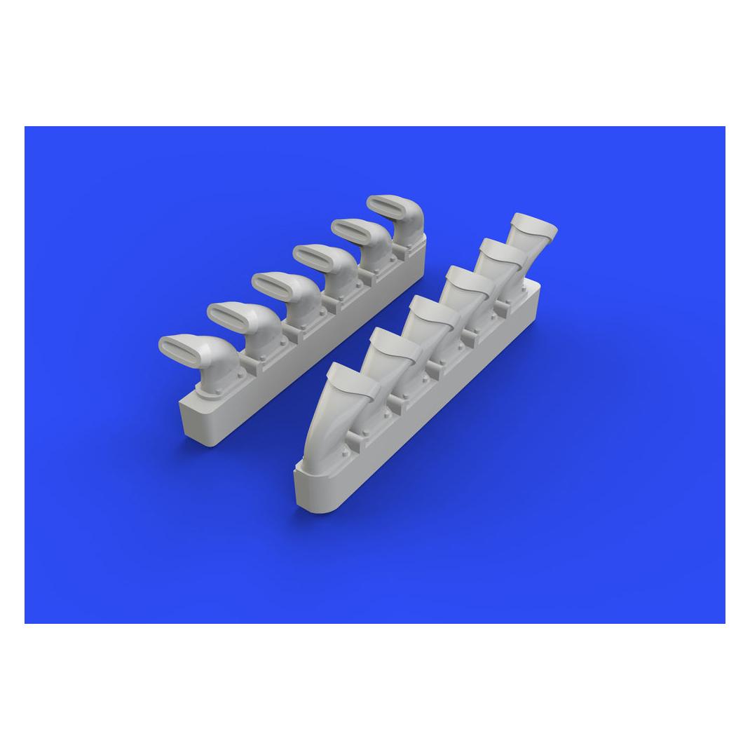 Eduard Spitfire exhaust stacks-fishtail f.Eduar (672110)