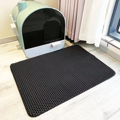 Uplift Picks PurrShield Extra Large Double Layer Waterproof Cat Litter Mat black 40x50 Cm