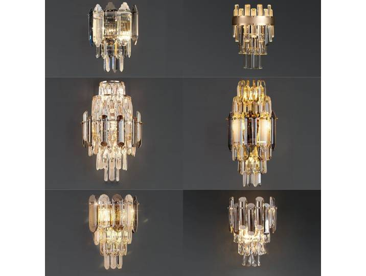 Lampe murale en cristal pour salon, éclairage d'escalier, lampe de chevet, décoration de fond de télévision, luminaire d'entrée de hall
