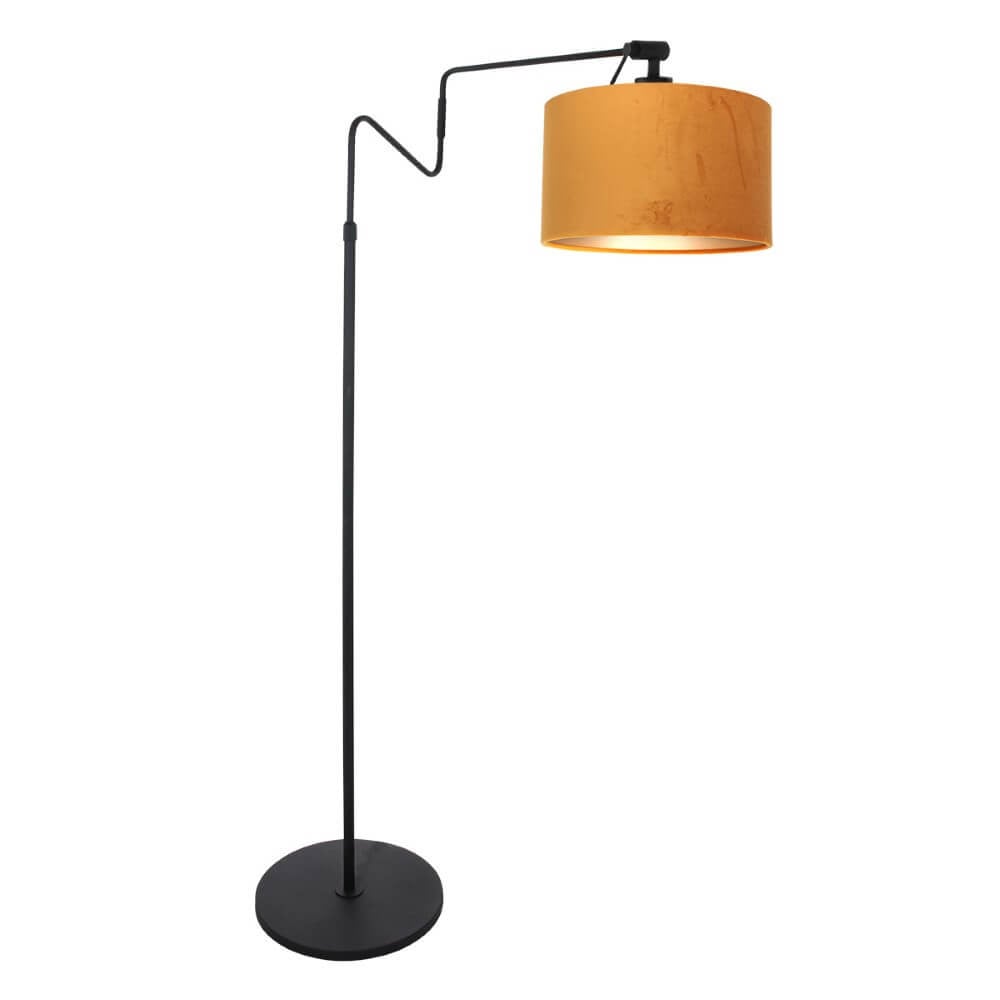 Steinhauer Linstrom Staande leeslamp met gouden kap en dimbare functie