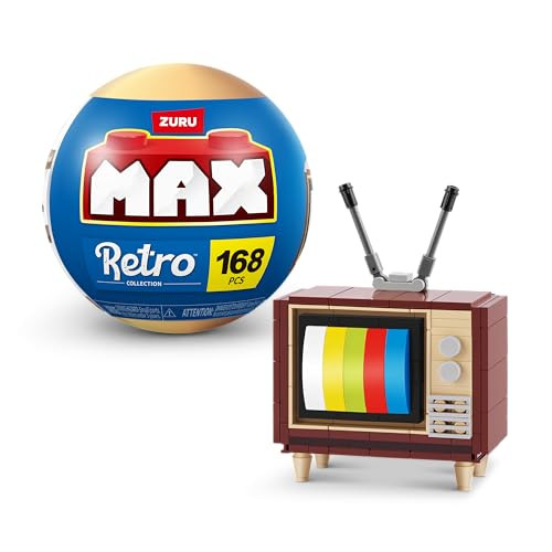 ZURU MAX Premium Retro bouwstenen Televisie Mini-modellen