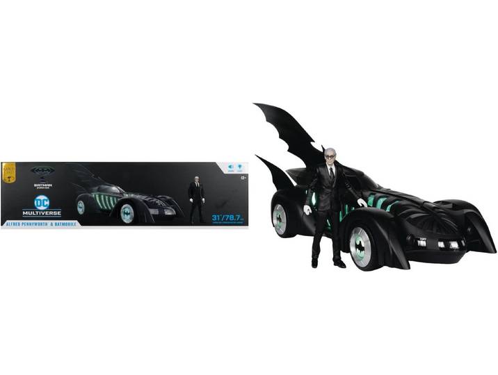 McFarlane Toys Actionfigur DC Multiverse Batman Forever Batmobile Vehicle and Alfred Pennyworth A