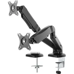Deltaco ARM-1300 Flachbildschirm-Tischhalterung (32 Zoll) Klemme (Tisch, 32", 9 kg), Monitor Halterung, Schwarz