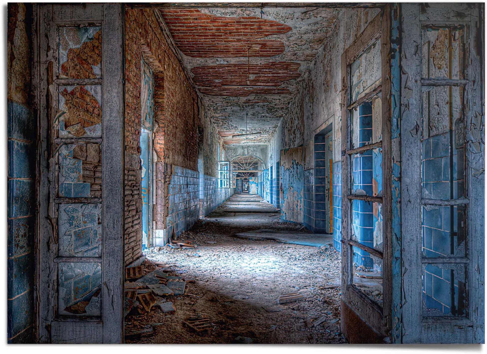 Reinders! Poster REINDERS "Vergessene Orte", blau (farbe bild(er): blau), B:140cm H:100cm T:0,1cm, Papier, Bilder, Poster farbe bild(er): blau B/H/T: 140cm x 100cm x 0,1cm