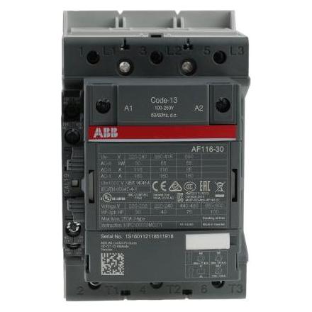 ABB 3 Pole 116A 250V 50/60HZ-DC Contactor (AF116-30-11-13)