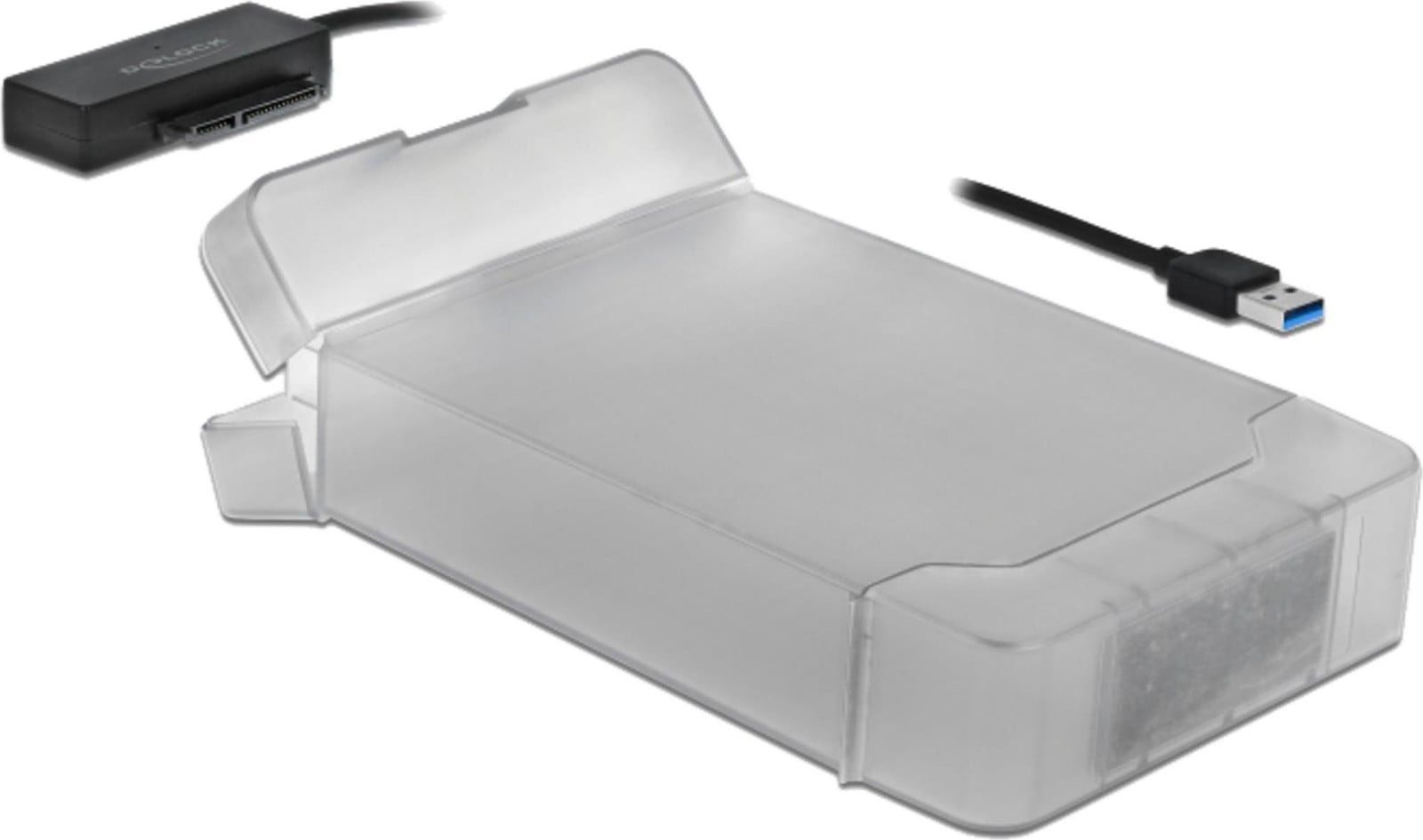 Delock 64086 USB Type-A naar SATA converter met 3.5 inch beschermhoes
