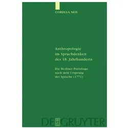 Anthropologie im Sprachdenken des 18. Jahrhunderts, Fachbücher von Cordula Neis