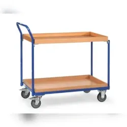 Fetra Tischwagen, Tragl. 300kg, Griff Holzkasten, Ladefl. LxB 850x500mm, Holzkästen