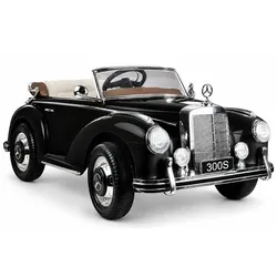 Kinderfahrzeug Mercedes-Benz 300S Schwarz lackiert Ledersitz EVA-Reifen Auto