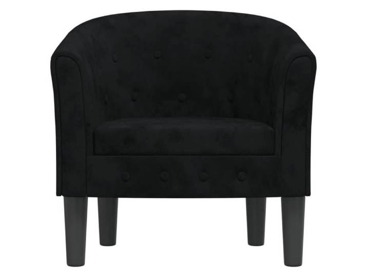 Fauteuil cabriolet - SALUTUYA - BD7017 - Velours noir - 1 place - Design contemporain
