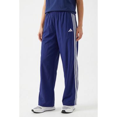 Sporthose ADIDAS SPORTSWEAR "ESSENTIALS 3-STREIFEN LIFESTYLE WOVEN PARACHUTE", Damen, Gr. XL, N-Gr, blau (dunkelblau, weiß, normal, gr.), Obermaterial: 100% Polyamid, Hosen Sporthose, Fallschirmhose, locker geschnitten, mit weitem Bein