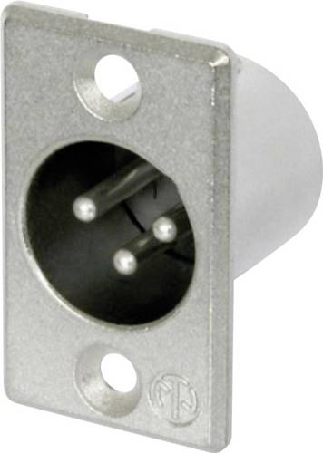 Neutrik NC3MP XLR-Steckverbinder Flanschstecker, Kontakte gerade Polzahl: 3 Silber 1St.