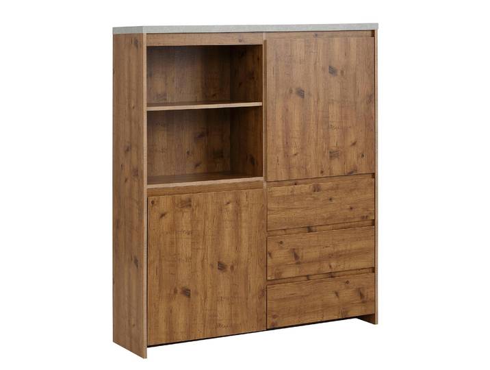 Highboard Routot 125 x 140 x 35cm Braun