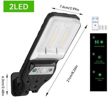 Uplifted Goods Solar Motion Sensor Wall Lamp For Outdoor Lighting 2 Led