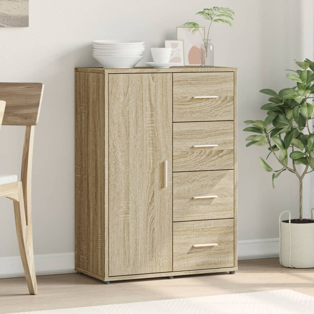 17 Stories Otello 60cm Sideboard Sonoma Oak 84cm H X 60cm W X 31cm D