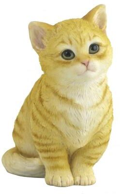 Veronese Design 4.33 in H Kitten Sitting Figurine Poly Resin