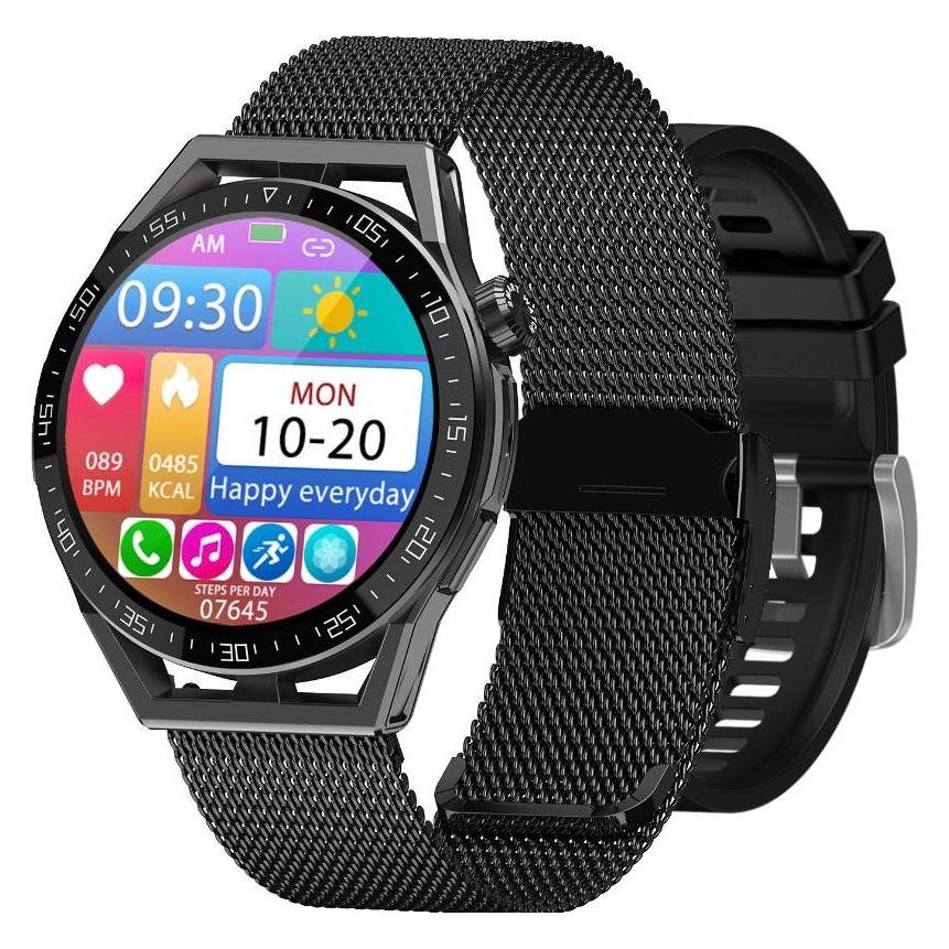 Rubicon RNCE88, inklusive zwei Riemen (38 mm, Schwarz, ohne SIM) (sr033c)