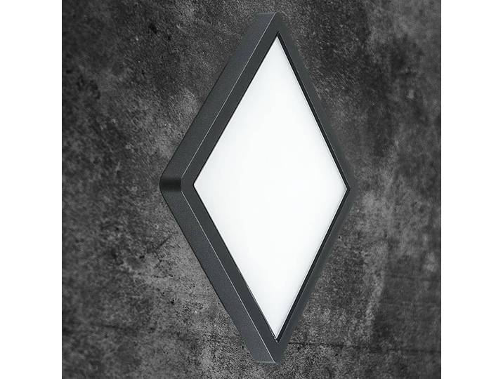 EVN Tectum LED-Außendeckenleuchte eckig mit Glas, schwarz, Aluminium, Modern