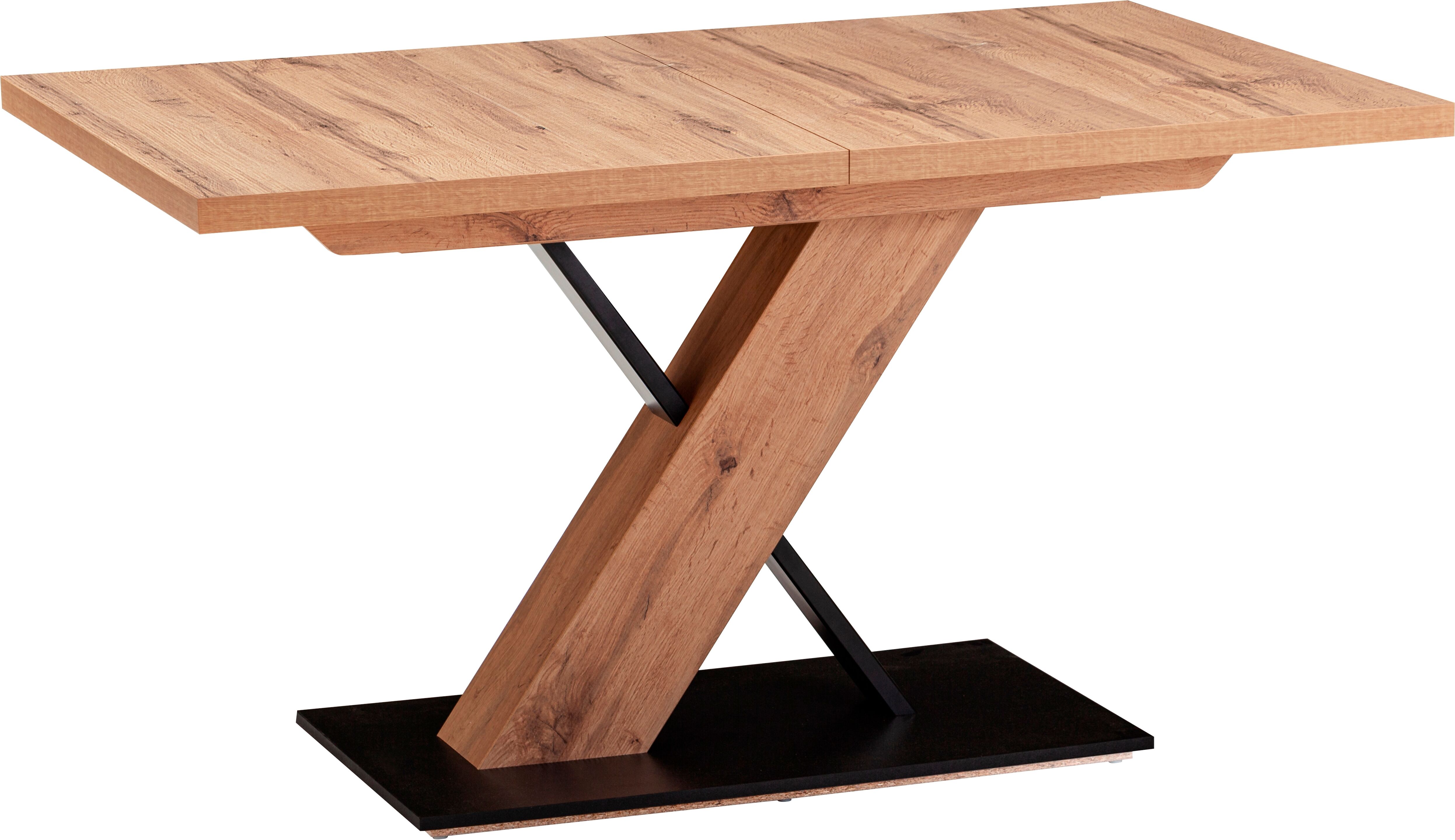 Säulen-Esstisch MASSIVLINE & MORE "Kristin, Säulentisch, Küchentisch, Tisch, Esstisch", braun (säulengestell,braun, braun, braun), B:120cm H:76cm T:80cm, Tische, Säulen-Esstisch, Platte und Bodenplatte Dekor säulengestell,braun, braun, braun B/H/T: 160cm 