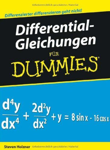 Steven Holzner - Differentialgleichungen für Dummies - Preis vom 17.10.2026 19:25:27 h
