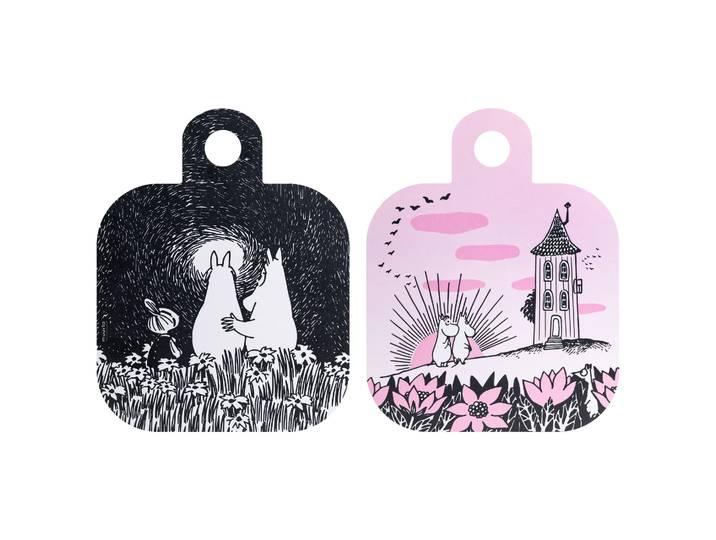 Muurla Plateau Chop & Serve Friendship 25x32 cm Noir-Rose