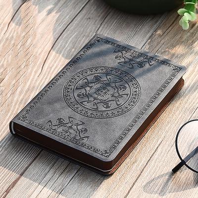 Taschennotizblock, tragbar, Retro-Muster, PU-Leder, Notizbuch, Tagebuch, Notizblock, Schreibwaren, Geschenk