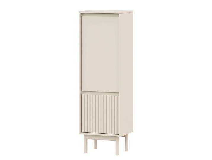Meuble midi en bois massif Uni 44 x 138 x 35cm Beige/Beige