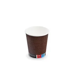 Pappbecher (PAP/PE) PREMIUM Ripple Wall Ø80mm 280ml `0,2L/8oz/M`