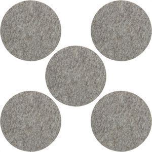 Bosch Polierpad Polierfilz hart, 2608612005, aus Filz, 128mm Ø, mit Klettverschluss, für Lack, Glas & Metall, 5 Stück