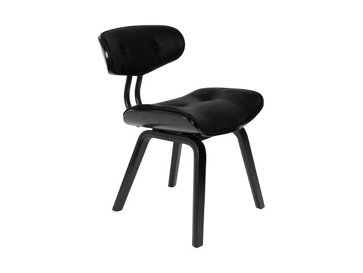 Massivholz Design Stuhl „Blackwood“ Esche Schwarz Dutchbone