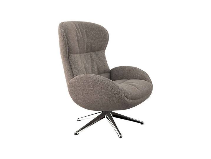 FLEXLUX Relaxsessel Haze, hervorragender Komfort, Alu Fuß, organisches Design, ergonomisch (Fernsehsessel), Rückenteilverstellung, drehbar, Fuß Alu