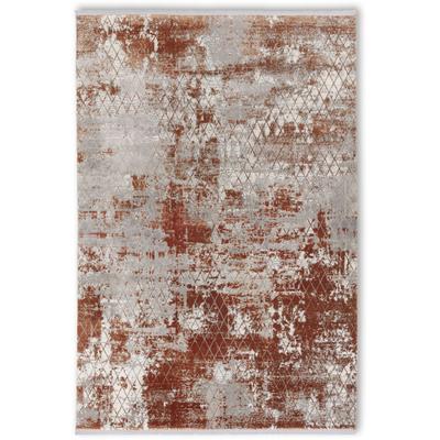 Teppich "Vision 241", orange (terra), B:133cm H:7mm L:190cm, Kunstfaser, Viskose, SCHÖNER WOHNEN-KOLLEKTION, Teppiche, Teppich, Viskoseteppich mit Glanz, Wohnzimmer